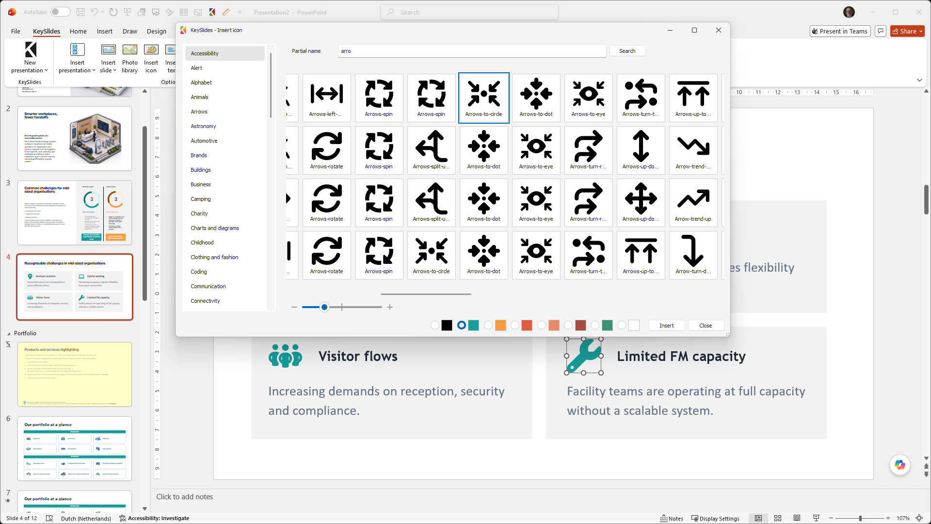 Photos and icons in KeySlides